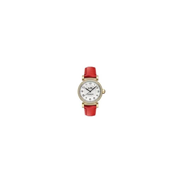 Buy Coach Womens Madison Leather Watch 14502400 Red Rose Tone
